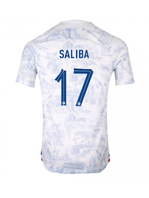 Frankrike William Saliba #17 Replika Borta Kläder VM 2022 Kortärmad